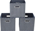 11 Inch Cube Storage Bins , Fabric Cube Organizer Bins with Handle, Foldable Cube Bins for Cloth or Accessary Storage, 11x11x
