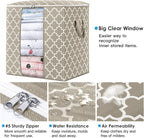 WISELIFE Storage Bags 6 Pack/100L Large Blanket Clothes Organization and Storage Containers for Comforters,Bedding, Foldable 