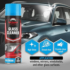 Car Glass Cleaner Foam – Windshield Cleaner & Car Window Cleaner Spray 18.6 oz – Aerosol No-Streak Foam for Crystal Clear Shi