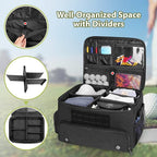 Golf Trunk Organizer Storage with Separate Compartment for 2 Pair Shoes Up to US Mens 16, Golf Car Locker Organizer for