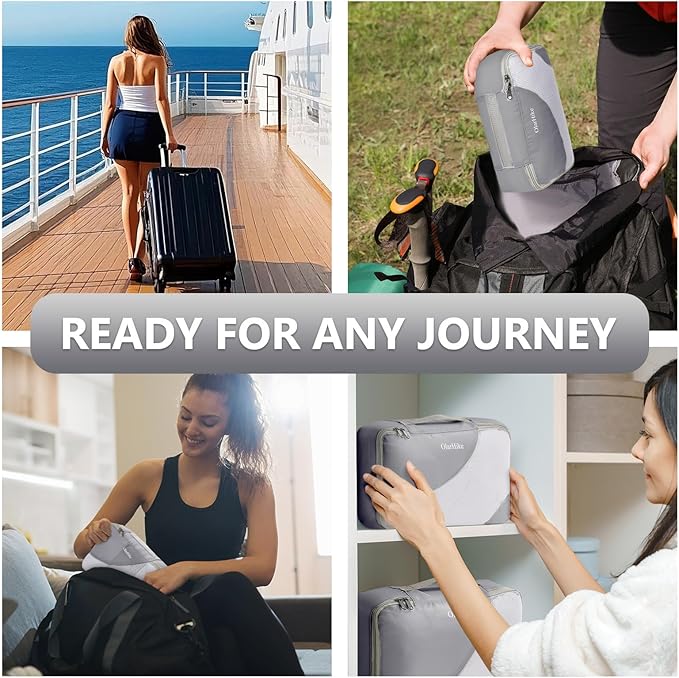 8 Set Packing Cubes for Travel, Gifts for Women Mom,Anti-Tearing Suitcase Organizer for Luggage with Shoe & Hanging Toiletry 
