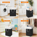 TasticTotes laundry basket 3-Pack, laundry hamper, Hamper with handles, collapsible laundry baskets, Waterproof dirty clothes