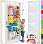 Honeyera The Original Stuffed Animal Storage (Patented) - Over Door Organizer for Stuffies, Baby Ideas Holder, Toy Plush Hamm