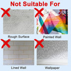 Diesisa Acrylic Wall Mount Organizer - 5.1" D x 10.9" W x 6" H, Large Size Adhesive Wall Self - Shower Caddies Organizer - Ba