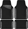 CAR PASS Waterproof Universal Car Floor Mats, Leopard Print Car Mats Fit for SUV,Vans,sedans, Trucks,Set of 4pcs Car Carpet w