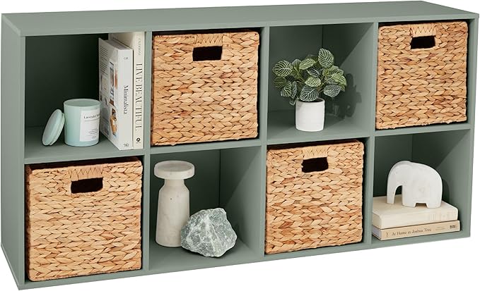 Best Choice Products Kids Bookcase 8-Cube Storage Organizer, 13.5in Shelf Opening, Bookshelf, Toy Storage, Customizable w/ 3 