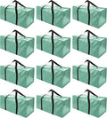 PANDA JOYS 12 Pack Extra Large Moving Bags with Zippers & Carrying Handles, Heavy-Duty Storage Tote for Space Saving Moving S