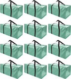 PANDA JOYS 12 Pack Extra Large Moving Bags with Zippers & Carrying Handles, Heavy-Duty Storage Tote for Space Saving Moving S