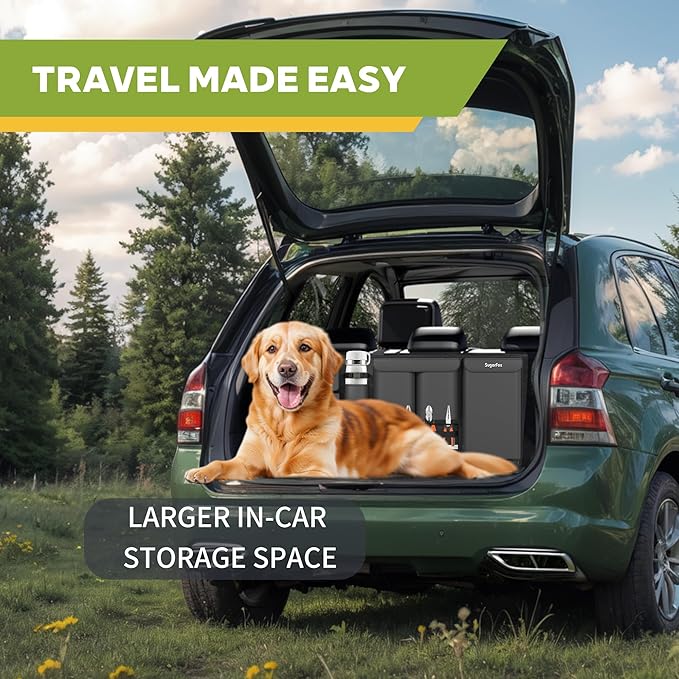 Backseat Hanging Trunk Organizer for SUVs, Cars, Trucks & MPVs | Multi-Pocket Storage with Anti-Slip Straps | Space-Saving Auto