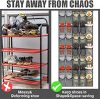 Windyun 40 Over The Door Shoe Organizer, Large Mesh Pocket Hanging Shoe Rack Hanger Large Capacity Gray Behind The Door Stora