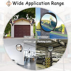 Driveway Mirror 𝟭𝟴" 𝗦𝗲𝗰𝘂𝗿𝗶𝘁𝘆 𝗠𝗶𝗿𝗿𝗼𝗿𝘀 𝗢𝘂𝘁𝗱𝗼𝗼𝗿, Blind Spot Convex Mirror with Adjustable Fixing Bracket, Wide Angle Clear View for Garage Home Parking Factory Office
