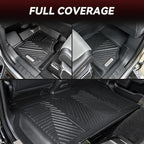 YITAMOTOR Floor Mats Fit for Ford F-150 2015-2026 & F150 Lightning 2022-2026 SuperCrew (Rear w/o U-Seat Flat Storage),TPE All Weather Truck mats, 1st & 2nd Row