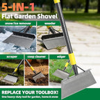 Floor Scraper Long Handle - Ice Removal Tool, Multifunctional Garden Cleaning Flat Shovel, 74" Weed Scraper Heavy Duty Sharp Blade for Lawn Edging,Sidewalk Weeding,Driveway Steps Snow Shovel