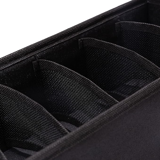 Qozary 3 Pack Sock Underwear Drawer Organizer Dividers, Collapsible Cabinet Closet Storage Boxes for Clothes, Socks, Lingerie