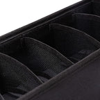 Qozary 3 Pack Sock Underwear Drawer Organizer Dividers, Collapsible Cabinet Closet Storage Boxes for Clothes, Socks, Lingerie