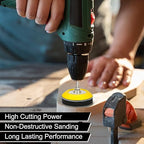 133pcs 3 Inch Sanding Disc Drill Polishing Kit Sanding Attachment, Headlight Restoration Kit, Hook and Loop Sanding Pads 60 to 7000 Wet Dry Sandpaper, Drill Sanding Attachment for Car, Wood, Metal