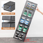 caktraie 10 Pack Thicken Shoe Organizer Stackable,Upgraded Sturdy Shoe Storage Box with Magnetic Door,Shoe Containers For Sne