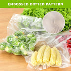 Bonsenkitchen Vacuum Sealer Bags,400 Quart 8" x 12" Precut Food Sealer Bags, Commercial Grade, BPA Free, Heavy Duty, Customiz