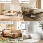 Portable Closet Wardrobe with Magnetic Doors, Foldable Armoire Wardrobe Closet with 2 Hanging Rods, 9 Cubes and 6 Hangers, Be