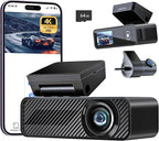 Pelsee P1 Duo 4K Dash Cam Front and Rear, 64GB SD Card, 4K+1080P Dual Dash Camera for Cars, Wi-Fi & App Control, 1.5’’IPS Dis