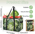 Reusable Grocery Bags Heavy Duty Shopping Bags Foldable Large Tote Bags with Long Handles & Hard Bottom