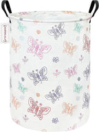 QUEENLALA Large Storage Basket,Laundry Hamper/Bathroom/Home Decor/Collapsible Round Storage Bin,Boys and Girls Hamper/Boxes/C
