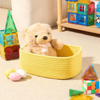 MiniArk Small Storage Baskets for Organizing | Closet Organizer Bins | Shelf Toy Basket | Woven Rope Baskets | Cube Decorativ