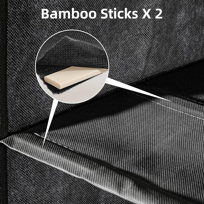 2 Packs Hanging Closet Organizer, 4-Shelf Closet Organizers and Storage with Side Pockets, Collapsible Hanging Shelves for Cl
