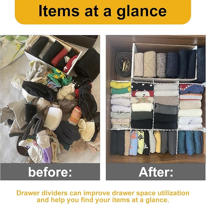100 PCS Premium DIY Drawer Dividers, White, Adjustable Drawer Organizers for Perfectly Organized Drawers, Tidying Makeup, Clo