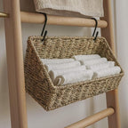 StorageWorks Woven Wall Baskets for Storage, Seagrass Baskets for Shelf, Wall Storage for Kitchen and Bathroom, Hanging Baske