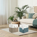 Geiserailie 6 Pcs 11 x 11 Inch Cube Storage Bins Fabric Storage Organizer Bins Foldable Cube Baskets with Sturdy Carry Handle