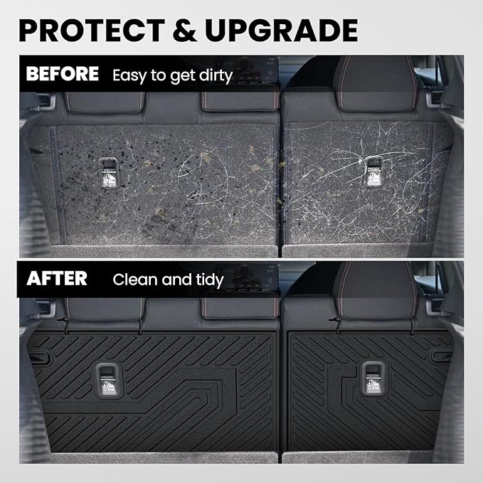 LASFIT Rear Seat Back Protector for Honda HR-V 2023-2026,All Weather TPE Pet Friendly Custom Fit HR-V Second Row Back Seat Cover Backseat Mat Liner