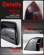 Side Mirror Caps Cover Compatible with Tesla Model 3 2017 2018 2019 2020 2021 2022 2023 2024 2025 Gloss Black Mirror Covers