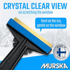 Car Ice Scraper Brass Blade - Fast, Easy & efficient - [ 2 Pack ] Ice Scrapers for Car Windshield Ice Scraper - Brass Ice Scraper for Car - Original Murska from Europe - for Winter A054-2