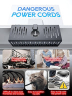NODOCA No Drill Under Desk Cable Management Tray, 14'' Wire Management, Punch-Free Clamp on, Metal Cable Tray, Wire Organizer