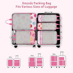 7 Pcs Compression Packing Cubes for Travel Luggage, Lightweight Suitcase Organizer Bags Set, Compression Packaging Cube for T