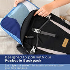 Compression Packing Cubes, 4 Set Packing Cubes for Travel, Travel Essentials for Men, Compressible Package Organizer for Suit