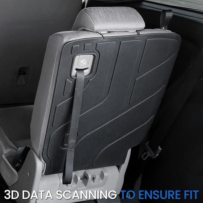 Cargo Lower Mat Backrest Mats for 2018-2026 Honda Odyssey, All Weather TPE Trunk Cargo Liner Mat Accessories(Backrest Mat for 3rd-Row & Lower Mat for Well Area)