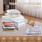 Vacuum Bags for Travel with Wireless Rechargeable Pump, 15 Pack Carry-on Size Compression Packing Seal Bags for Luggage and S