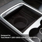 Gen 1 Cup Holder Insert for Tesla Model Y 2021–2024 & Model 3 2021–2023 ONLY – Center Console Organizer – Fits 26–32 oz Large