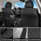 FLORICH Car Seat Covers Front Seat, Leather Seat Covers for Cars Breathable, Car Seat Protector Waterproof, Universal Automot