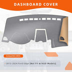 KEYOOG Dashboard Cover Dash Mat Fit for Fo-rd Edge 2024-2015 (Without HUD Models),Car Dash Board Mat Anti-Glare Carpet,Non-Sl