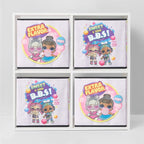 Idea Nuova LOL Surprise Set of Two Spacious Collpasible Storage Cubes, 10"x10"
