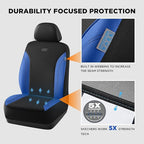 Skechers Car Seat Covers, Work Leather Seat Covers 5-Times Stronger Built-in Webbing, Oxford Fabric Front Seat Cover, Airbag 