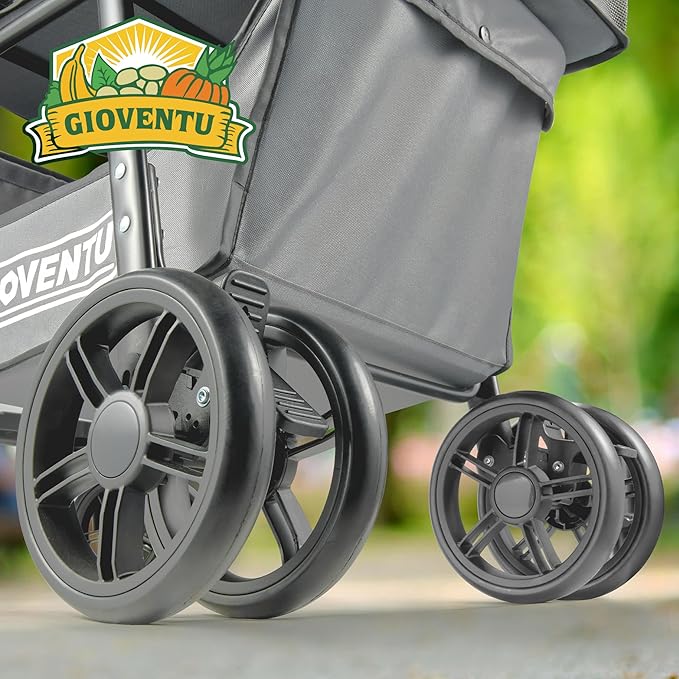 𝟐𝟎𝟐𝟔 𝐔𝐩𝐠𝐫𝐚𝐝𝐞𝐝 Folding Shopping Cart with Wheels, 80lbs Multi Use Grocery Carts with 360° Wheels & Removable Tote Bag, Multifunctional Portable Personal Shopping Carts for Groceries (Gray)