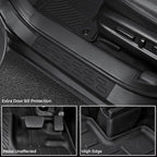 Floor Mats for Honda Pilot 2022-2016, All Weather Floor Mats Trunk Cargo Liner with Backrest Protectors and Door Sill Guards Accessories, Full Coverage Set for 8 Seats (Not Fit Elite Model)