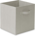 Casafield Set of 6 Collapsible Fabric Cube Storage Bins, Light Gray - 11" Foldable Cloth Baskets for Shelves, Cubby Organizer