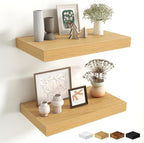 Fun Memories Floating Shelves for Wall - 10 x 16 Floating Shelf - Rustic Wood Storage Shelf - Wall Shelves with Invisible Bra