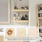 Marsmiles 30 Inch Floating Shelves for Wall - Natural Unfinished Wood Floating Shelves Set of 2-30 Inch Wide x 7.7 Inch Deep 