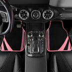 CAR PASS Car Seat Covers Full Set for Women Girls with Waterproof Car Floor Mats,Anti-Slip Leather Steering Wheel Cover,Unive